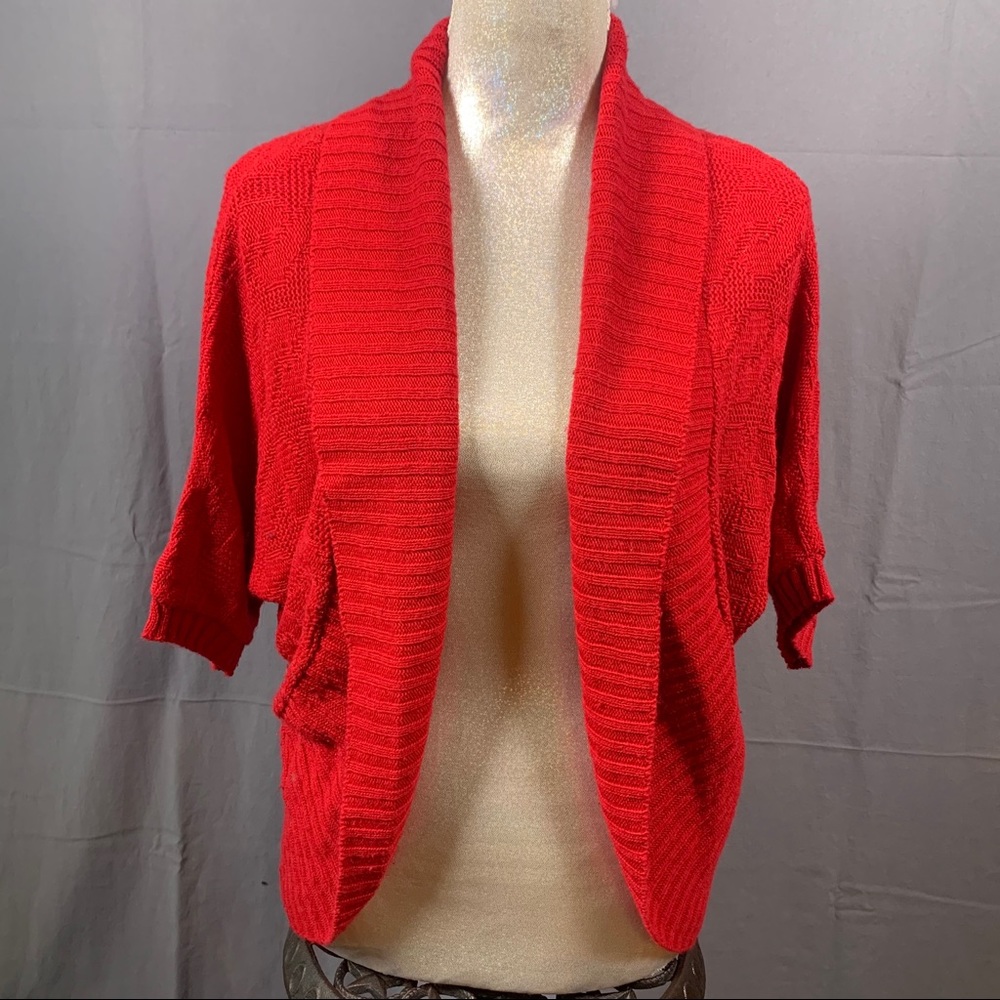 Copper Key Red Shrug Sweater (M)